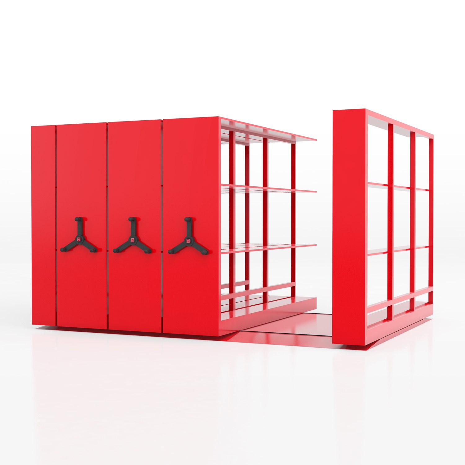 Mobile Storage Cantilever Shelving System, Powered, Manual or Mechanical.