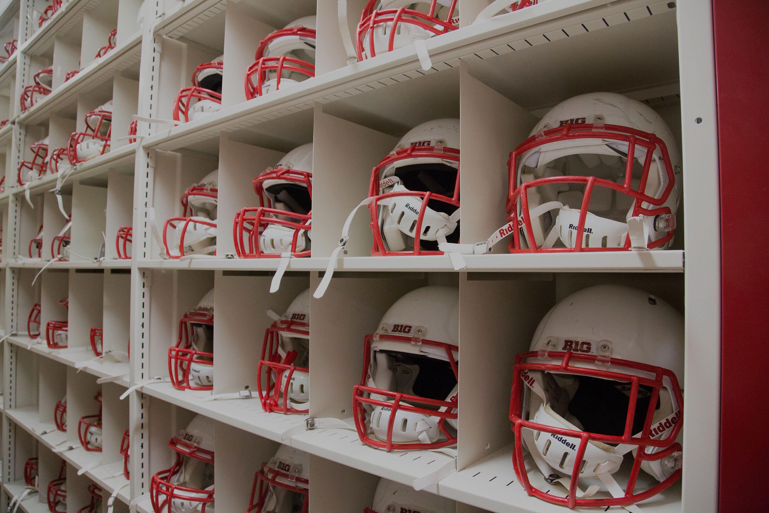 Rangement de casques pour l&#39;Universit&#233; du Wisconsin Badgers.