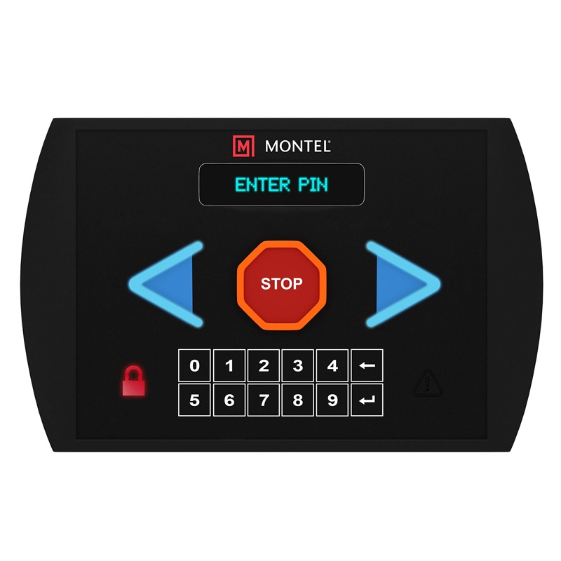 Controller with PIN for Montel mobile storage systems.